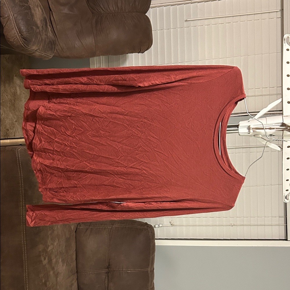 Women's Rust Long Sleeve Top